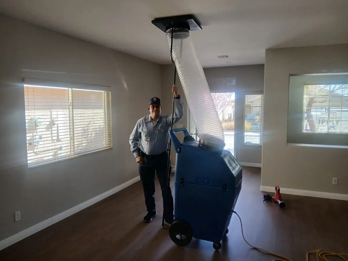 Professional Dryer Vent Cleaning work inside a Riverbank home